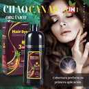 Shampoo líquido para aclarar raíz y canas color negro