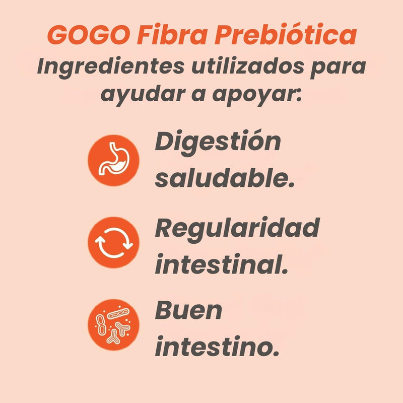 GOGO - Fibra de goma diaria para la salud intestinal digestiva
