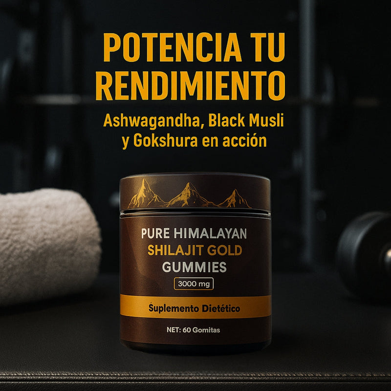 ShilajitGold – Gomitas de Shilajit Puro del Himalaya para Energía y Vitalidad