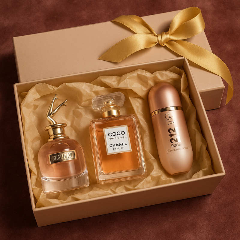 [KIT LUXE] - SCANDAL | COCO MADEMOISELLE | 212 VIP ROSÉ + CREMA VICTORIA SECRET