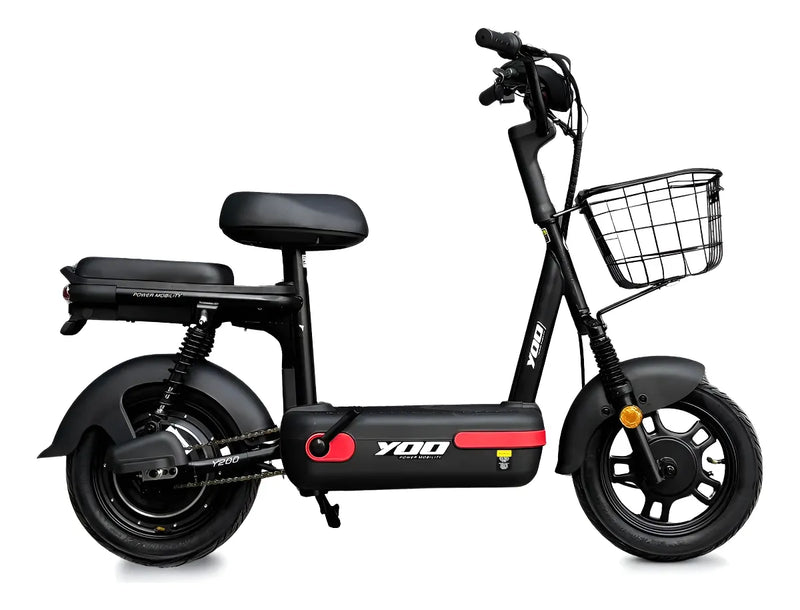 Scooter Elétrica Yoo Mobility Y-200 350w Farol Led Scooter Cor Negro
