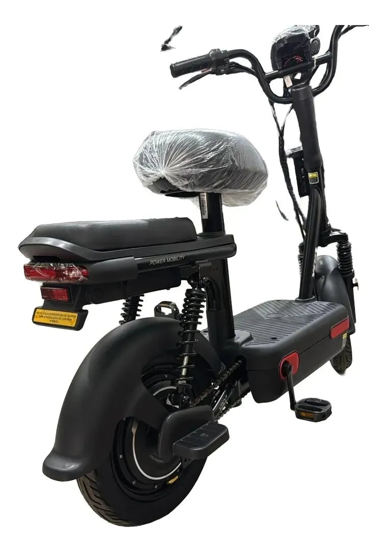 Scooter Elétrica Yoo Mobility Y-200 350w Farol Led Scooter Cor Negro