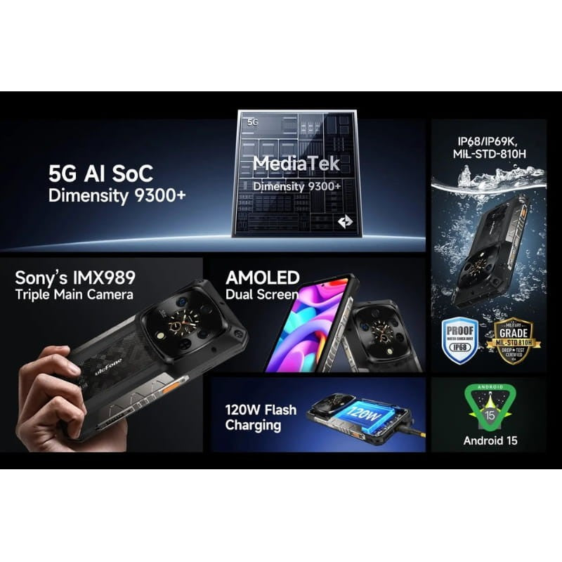 Ulefone Armor 28 Ultra 5G 16GB/1TB Preto