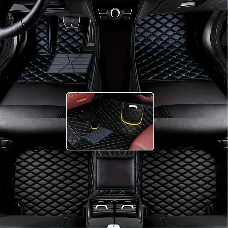 Funda universal completa para coche Evotek en piel auténtica con airbag + REGALOS GRATIS: 3 alfombrillas y funda para volante